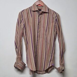 Paul Smith Multicolored Striped Button Down Long Sleeve Dress Shirt Small